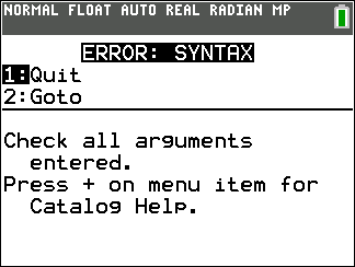 ti84 calculator diagnosing error